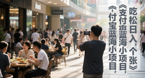 支付宝蓝海小项目，吃饭逛街拍个照，轻松日入1张-慧创网