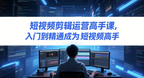 短视频剪辑运营高手课，入门到精通成为短视频高手-慧创网