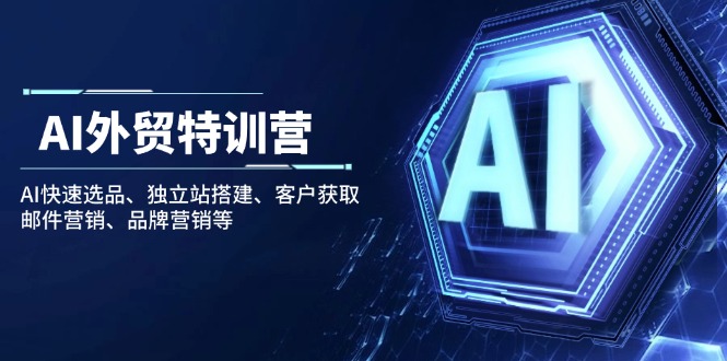 （14217期）AI外贸特训营：AI快速选品、独立站搭建、客户获取、邮件营销、品牌营销等-慧创网