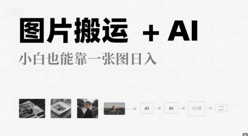 图片搬运+AI，小白也能靠一张图，日入4张-慧创网