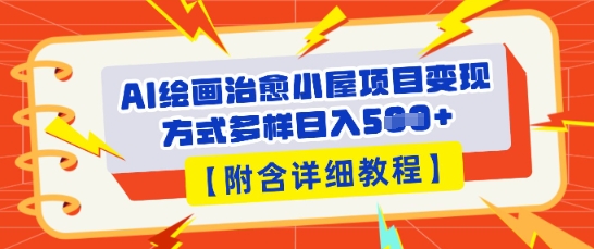 AI绘画治愈小屋项目，变现方式多样，小白也能操作(附详细教程)-慧创网