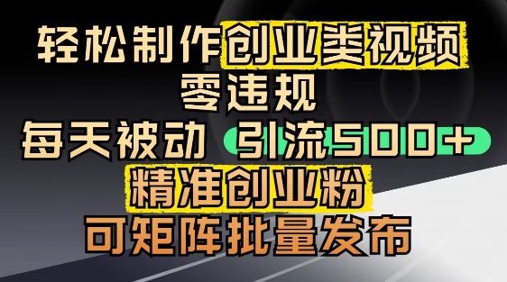抖音引流创业粉，几分钟一个视频，非常暴力，小白直接可上手操作-慧创网