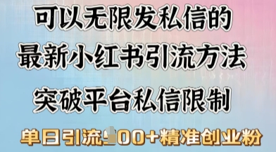 最新“摆烂式”引流打法，小红书私信引流，单天引流100+-慧创网