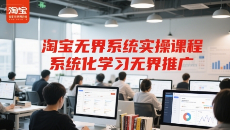 淘宝无界系统实操课程，系统化学习无界推广-慧创网