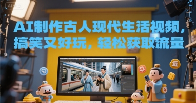 AI制作古人现代生活视频，搞笑又好玩，轻松获取流量-慧创网