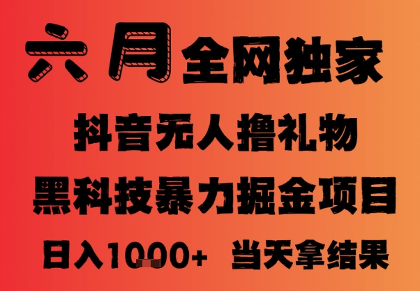 25年6月抖音无人直播最新暴力撸音浪掘金，小白可做，可批量矩阵放大，长期稳定日入1k+【揭秘】-慧创网