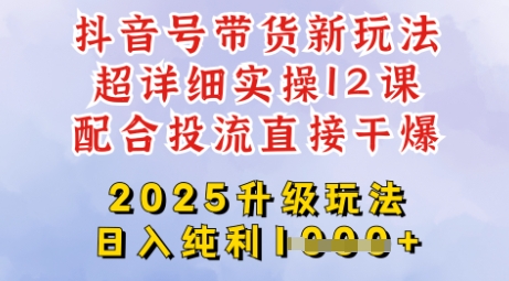 2025全新升级抖音带货玩法，一天纯利四位数，从剪辑到选品再到发布投流，超详细玩法揭秘-慧创网