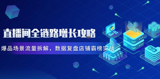 （14721期）直播间全链路增长攻略，爆品场景流量拆解，数据复盘店铺霸榜实战-慧创网