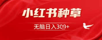 小红书种草，一台手机即可，无脑日入3张-慧创网