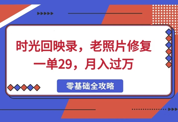 时光回映录，老照片修复一单29，月入过W-慧创网