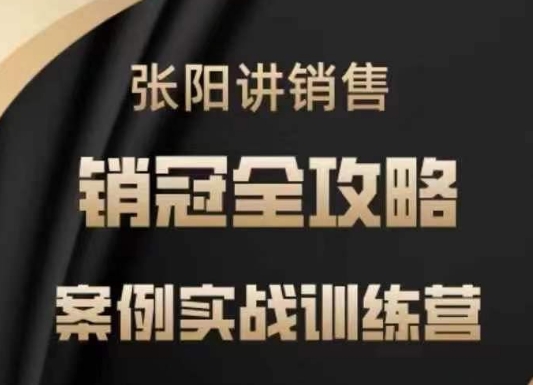 张阳讲销售实战训练营，​案例实战训练，销冠全攻略-慧创网