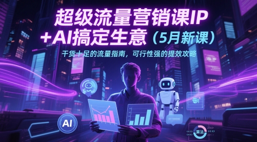 超级流量营销课IP+AI搞定生意（5月新课）干货十足的流量指南，可行性强的提效攻略-慧创网
