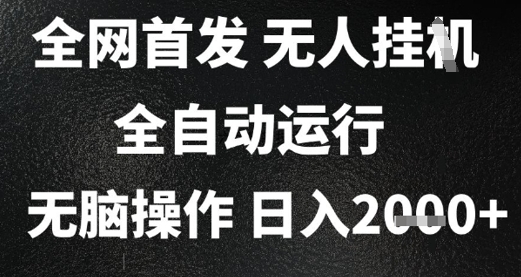 2025首发无人挂G项目，日入2k+，全自动运行，无脑操作，长期稳定 小白可玩【揭秘】-慧创网