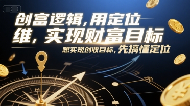 创富逻辑，用定位思维实现财富目标，想实现创收目标，先搞懂定位-慧创网