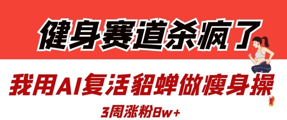 健身赛道杀疯了？我用AI复活貂蝉做瘦身操，3周涨粉8W-慧创网