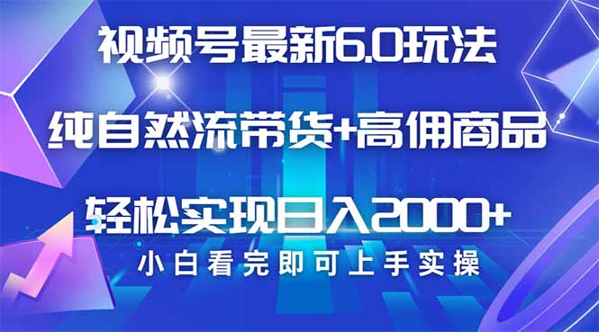 （14454期）视频号带货最新6.0玩法，作品制作简单，当天起号，复制粘贴，轻松矩阵…-慧创网