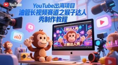 YouTube出海项目，油管长视频赛道之猴子达人秀制作教程-慧创网