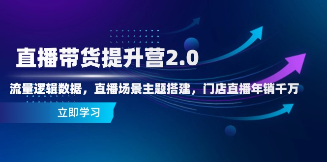 （14694期）直播带货提升营2.0：流量逻辑数据，直播场景主题搭建，门店直播年销千万-慧创网