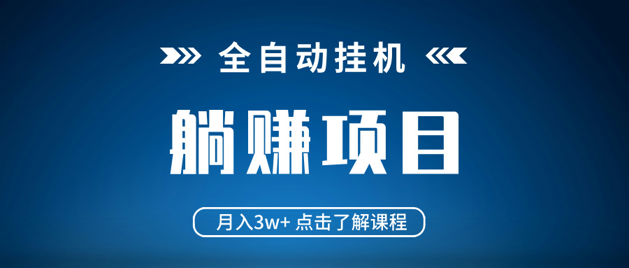 （14551期）全自动挂机项目 月入3w+ 真正躺平项目 不吃电脑配置 当天见收益-慧创网
