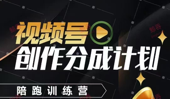 视频号创作分成计划陪跑训练营，手把手教会你如何制作视频，细水长流型项目-慧创网