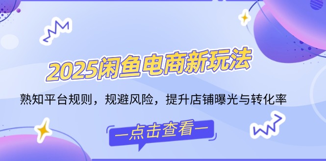 （14232期）2025闲鱼电商新玩法，熟知平台规则，规避风险，提升店铺曝光与转化率-慧创网