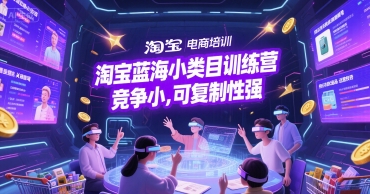 淘宝蓝海小类目训练营， 竞争小，可复制性强-慧创网
