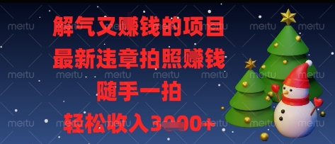 解气又挣钱的项目，最新违章拍照挣钱，随手一拍，轻松收入多张【揭秘】-慧创网