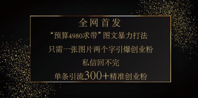小红书神奇图片引流法，只需一张图，就能单条笔记凭借此方法，轻松引流 300 + 精准创业粉-慧创网