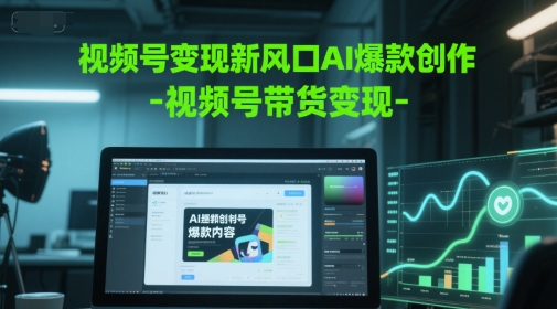 视频号变现新风口AI爆款创作-视频号带货变现-慧创网