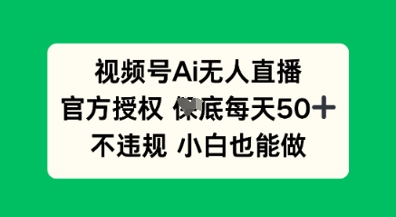 视频号AI无人直播，官方授权  每天50+，不违规 小白也能做-慧创网