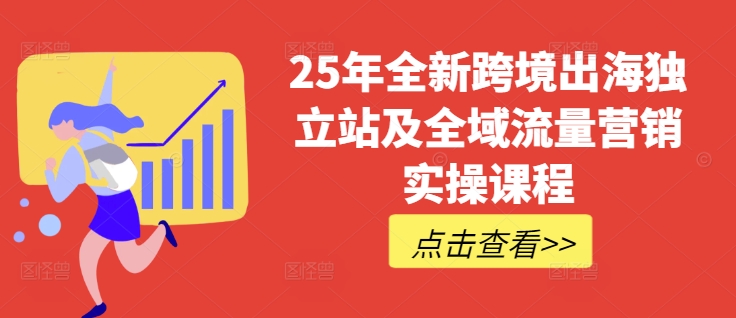 25年全新跨境出海独立站及全域流量营销实操课程，跨境电商独立站TIKTOK全域营销普货特货玩法大全-慧创网