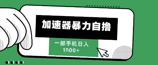 205新风口，加速器暴力自撸，单机日入1k+【揭秘】-慧创网