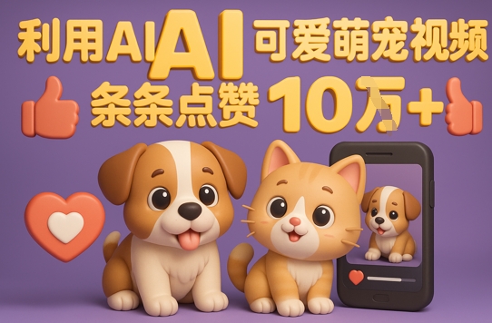 能骗过系统的AI萌宠视频制作全攻略：从0到 2W粉的爆款密码-慧创网