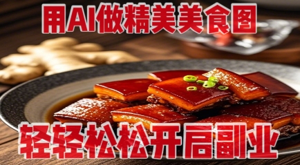 用AI做精美美食图，无需专业设备拍摄，轻轻松松开启副业-慧创网