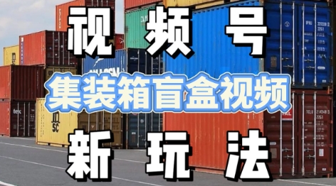 视频号新玩法，利用老外开集装箱盲盒视频，挣分成计划收益，月入过W，新手小白轻松上手-慧创网