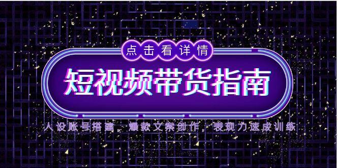 （14912期）2025短视频带货指南，人设账号搭建，爆款文案创作，表现力速成训练-慧创网