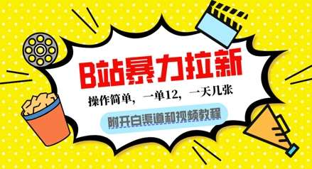 B站暴力拉新：一单12，一天几张，0门槛拉新(附渠道和教程)-慧创网
