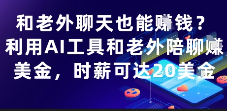 和老外聊天也能挣钱？利用AI工具和老外陪聊挣美金，时薪可达20刀-慧创网