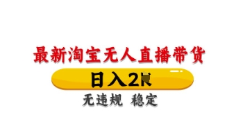 最新淘宝无人直播带货，日入数张，不违规不封号，独家技术，操作简单【揭秘】-慧创网