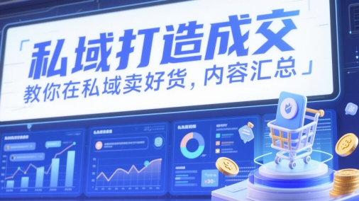 私域打造成交，教你在私域卖好货，内容汇总-慧创网