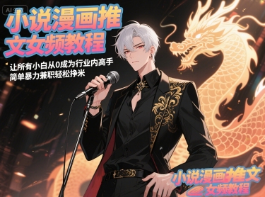 小说漫画推文女频教程，让所有小白从0成为行业内高手，简单暴力兼职轻松挣米-慧创网