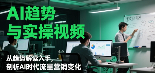 AI趋势与实操视频，从趋势解读入手，剖析AI时代流量营销变化-慧创网