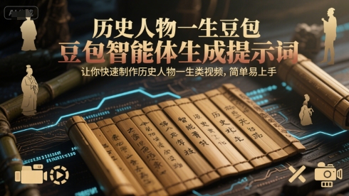历史人物一生豆包智能体生成提示词，让你快速制作历史人物一生类视频，简单易上手-慧创网