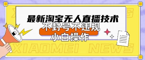 2025年淘宝无人直播带货10.0.全新技术，不违规，不封号，纯小白操作，日入数张【揭秘】-慧创网