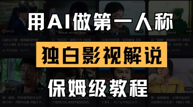 用AI做第一人称独白影视解说，手把手教学，保姆级教程-慧创网