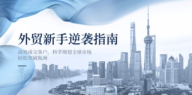 （14201期）外贸新手逆袭指南：高效成交客户，科学规划全球市场，轻松突破瓶颈-慧创网