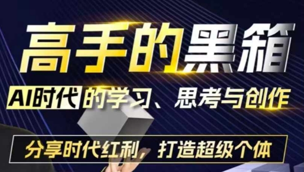 高手的黑箱：AI时代学习、思考与创作-分红时代红利，打造超级个体-慧创网