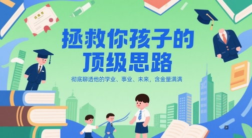 付费文章：拯救你孩子的顶级思路，彻底聊透他的学业、事业、未来，含金量满满-慧创网