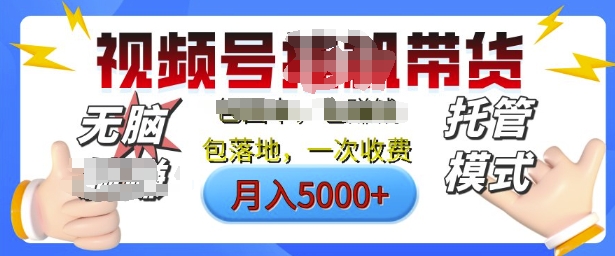 视频号挂J橱窗带货，纯托管模式，日入多张，无需剪辑，无需选品，有账号即可托管【揭秘】-慧创网