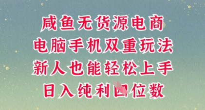 咸鱼无货源电商，多种运营方式，带你从零到一拿结果，可做代运营，也可软件一键发布【揭秘】-慧创网